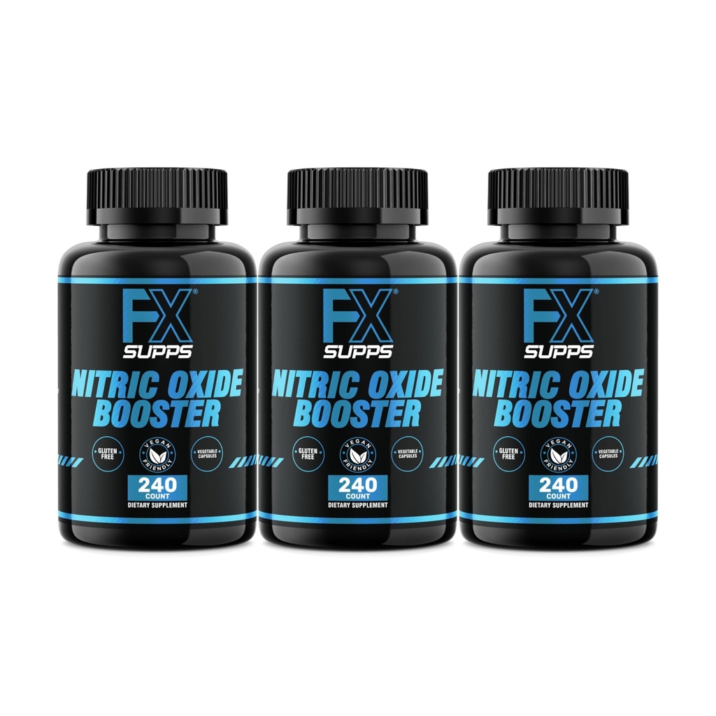 FXSUPPS Typpioksidi Booster - Typpioksidin pre harjoitus täydentää L-arginiini ja Beta Alanine energia, Verisuonisuus, Lihaspumppu, Heart Health, ja Veren virtaus, 240 Count (3-Pack)