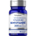 Piping Rock Benfotiamiini 300 mg ... 90 kapselia... Rasvaliukoinen B1-vitamiini...