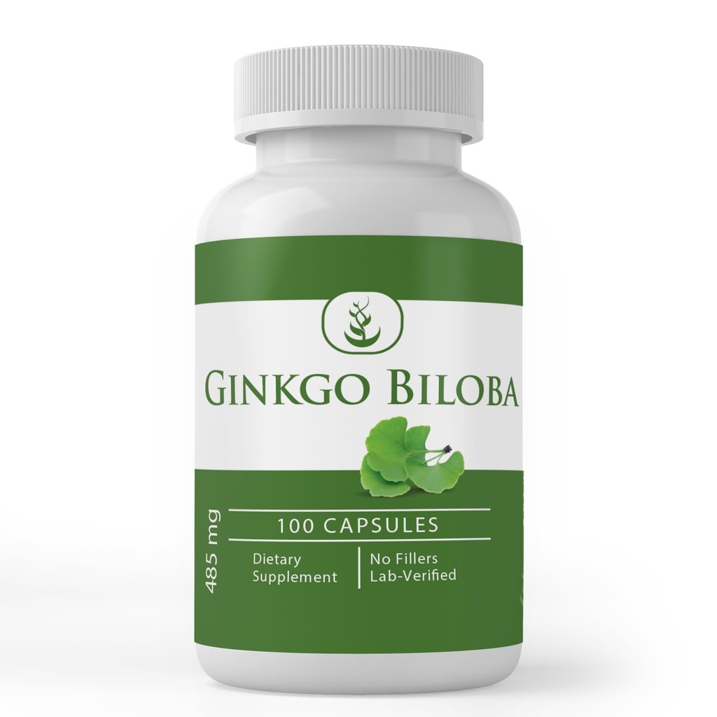 Puhdistusaineet Ginkgo Biloba, (100 kapselia) aina puhdas, ei lisäaineita tai täyteaineita, laboratorio vahvistettu