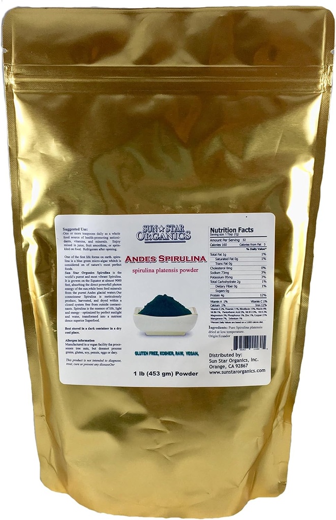 Spirulina - Grön Superfood - 1 lb Bag