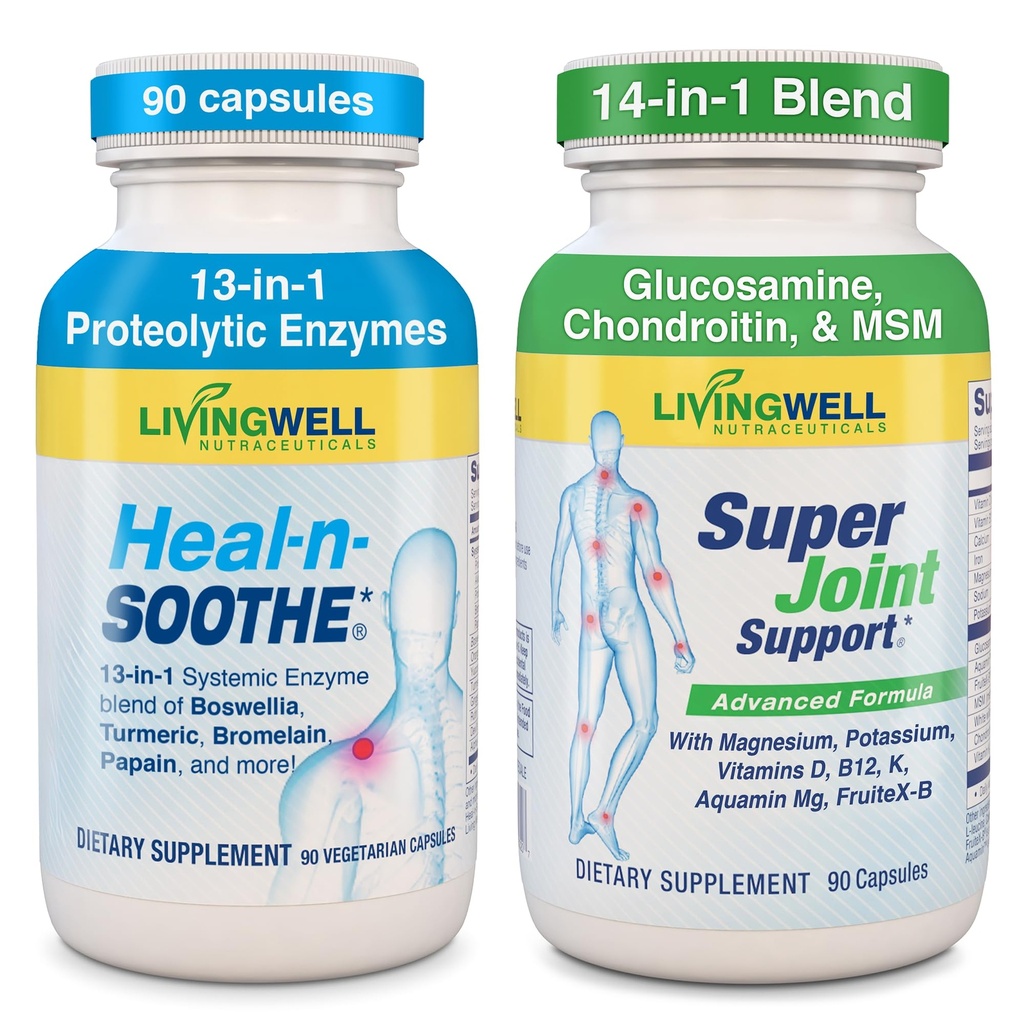 HEAL-N-SOOTHE ja Super yhteinen tuki - Natural Joint Supplements