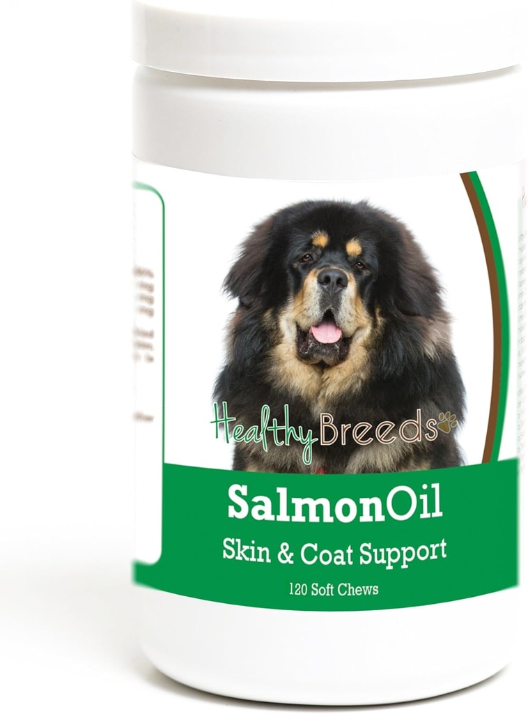 Friska raser Tibetanska Mastiff Salmon Oil Soft Chews 120 Count