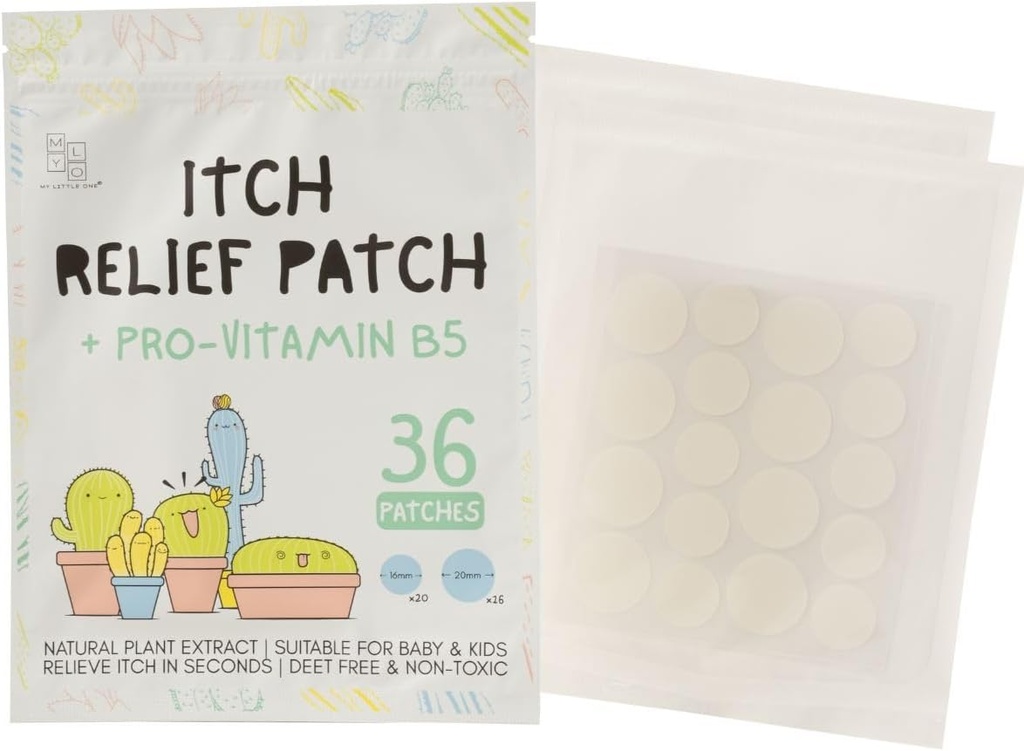 Mosquito Bite Itch Relief Patch (36 patches) - Kaikki luonnolliset hyönteiset, Fleas Bites Kutitus Relief lapsille & Sensitive Skin, Soothes Bug Bites Nopeasti, edistää nopeaa paranemista Hydrocolloid