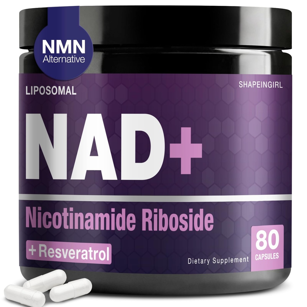NAD Supplement - Nikotinamidi Ribosidi Resveratrol 900 mg, Liposomal NAD Supplement naisten ja miesten, NAD Plus Pure Organic