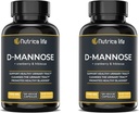 Virtsatieinfektiohoidot D Mannose 1000 mg kapselit - D- mannoosi & karpalo pillereitä Hibiscus uute - vahvuus virtsatie terveys