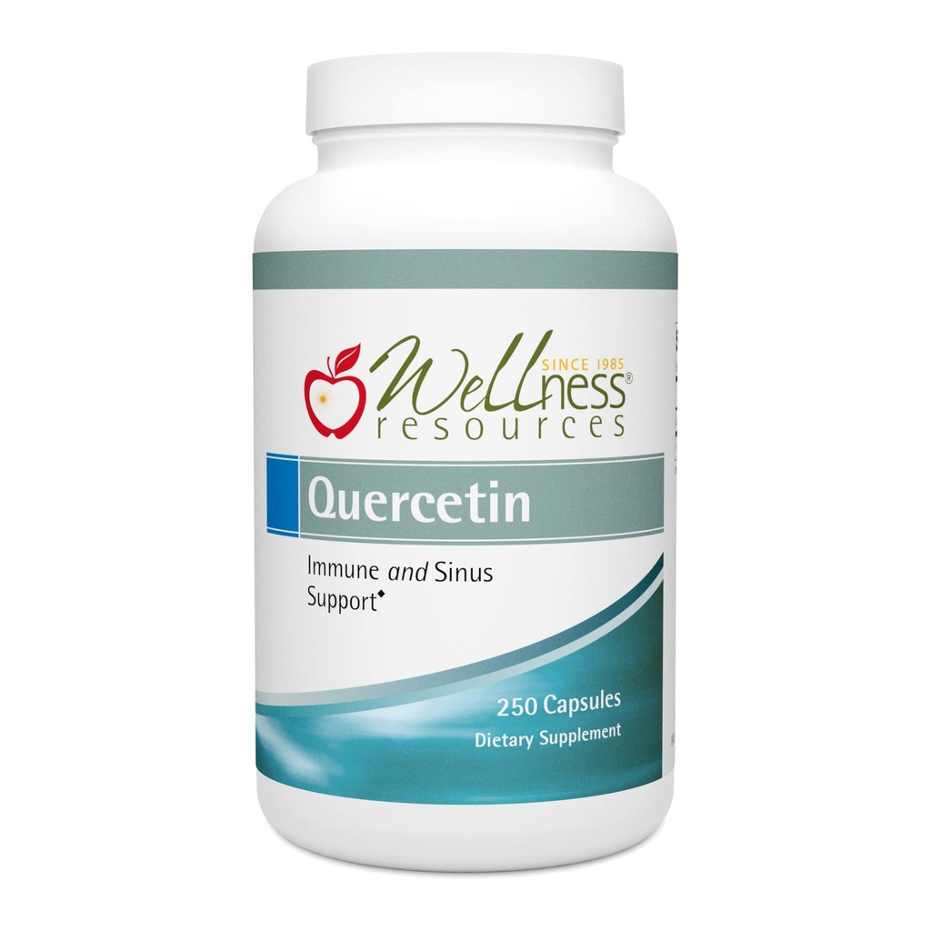 Wellness Resources Quercetin - Immune, Sinus och Allergy Support 1000mg per portion - (250 caps / 125 portioner) Vegan, icke-GMO