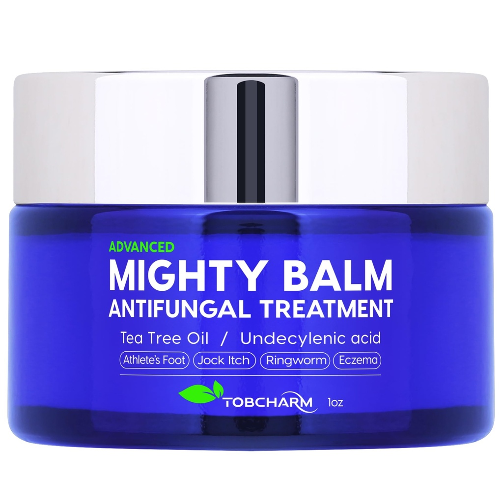 Tobcharm Antifungal Cream med Tea Tree Oil för Ringworm, Jock Itch, Athlete's Foot och Fungal Skin Infections - Anti-Fungal Foot Cream för snabb lindring och helande