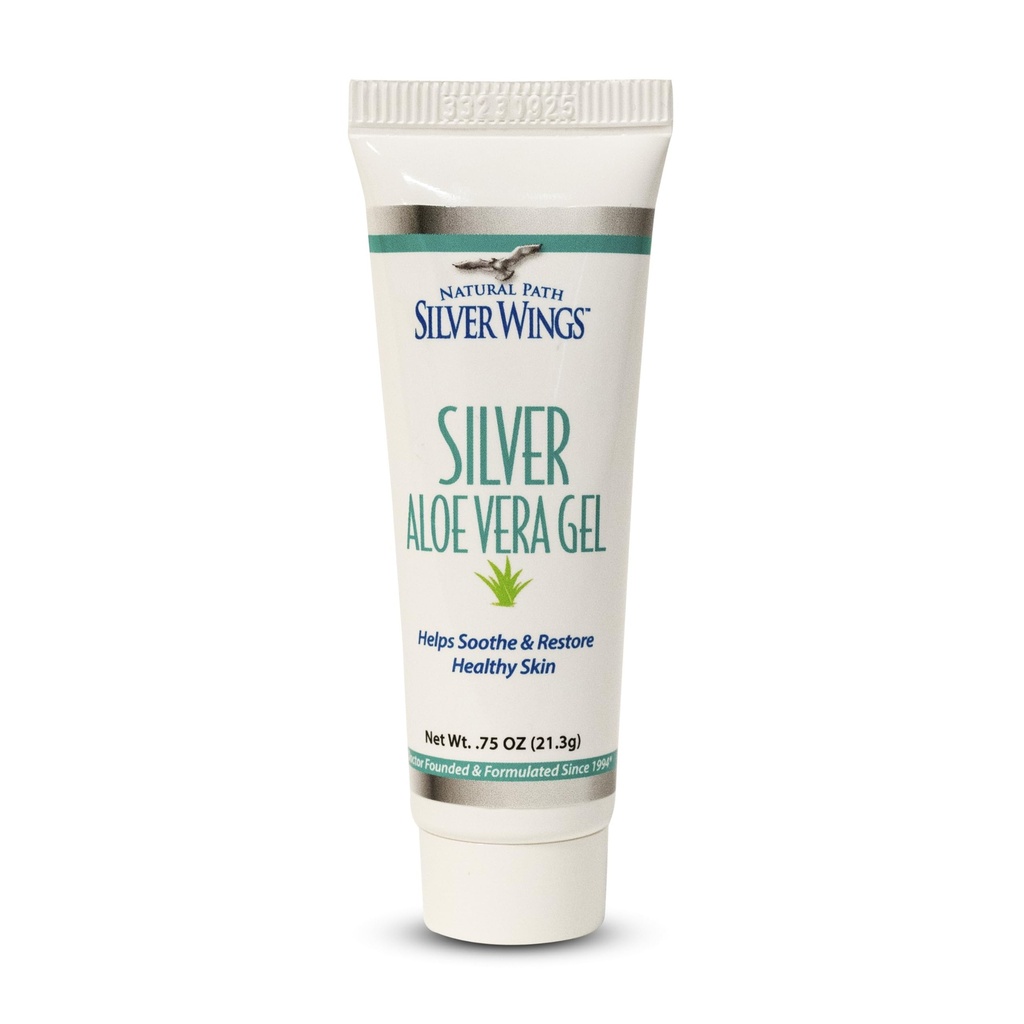 Natural Path Silver Wings 200ppm Silver med Aloe Vera Gel - Soothing Skin Care 0,75 oz
