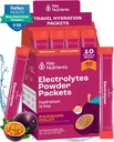 Avainaineet Multivitamiini Elektrolyyttejä Powder Packets - Delicious Passion Fruit 40 Pack Hydration Packets - Travel Hydration Powder - Ei sokeria, ei kaloreita, Gluteeniton - Made in USA