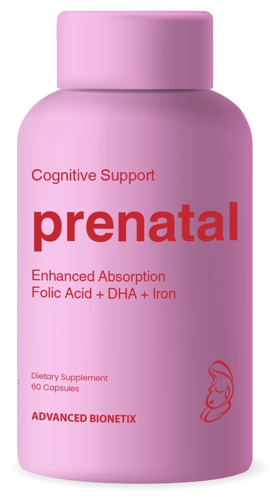 Bio-Saatavilla prenataali vitamiinit naisille, luonnollinen metyyli Folaatti Foolihappo, DHA Omega 3. Multivitamiini Pre, raskauden aikana &amp;