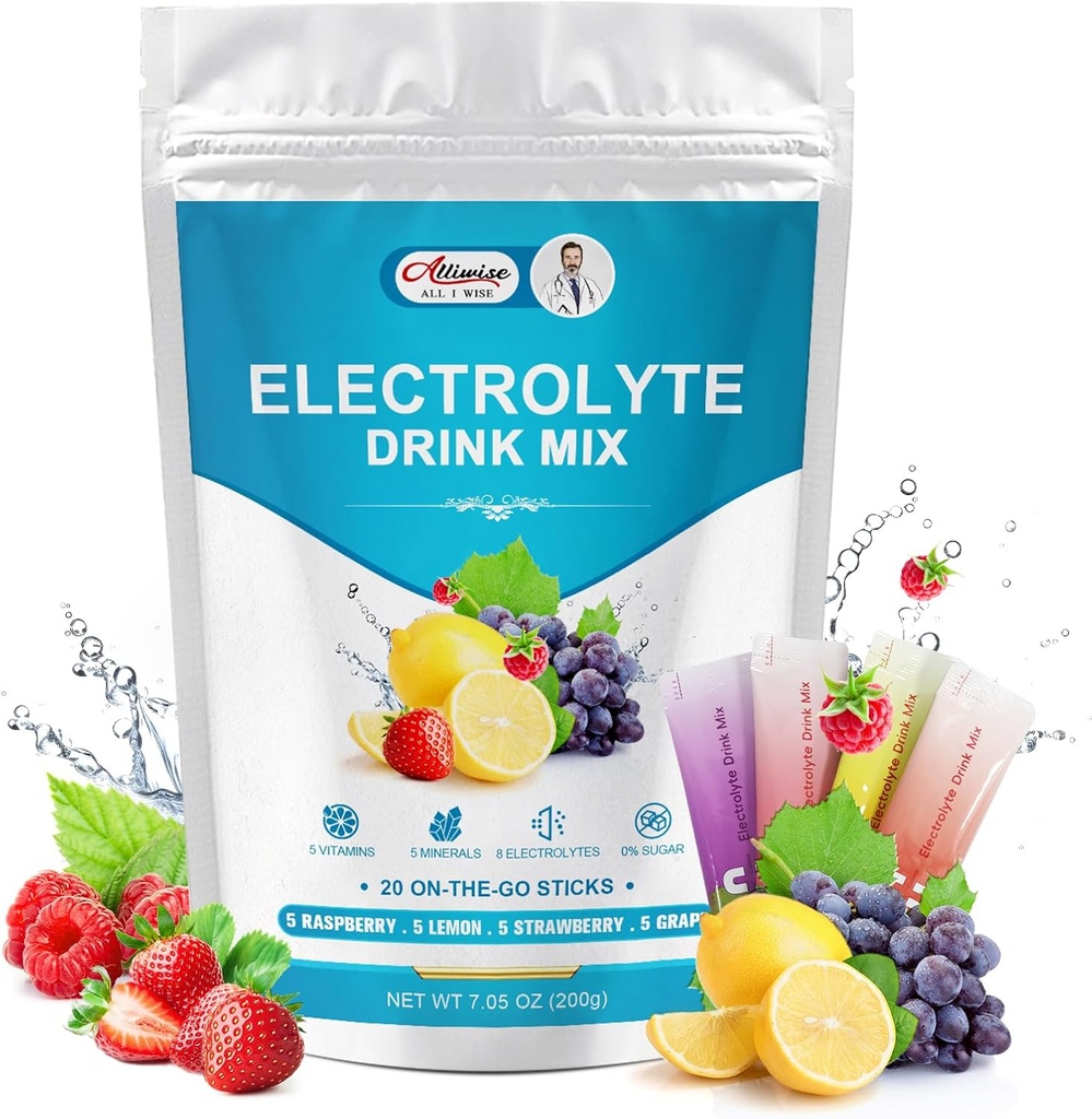 Hydrate Elektrolyyttejä jauhepaketteja, Zero Sugar Electrolytes,Electrolyte Drink Mix 20 pakkaus