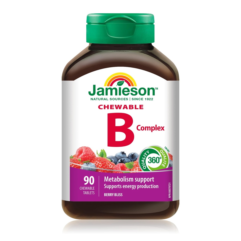 Jamieson Delicious Chewable Formel B Complex Berry Bliss 90 tabletter