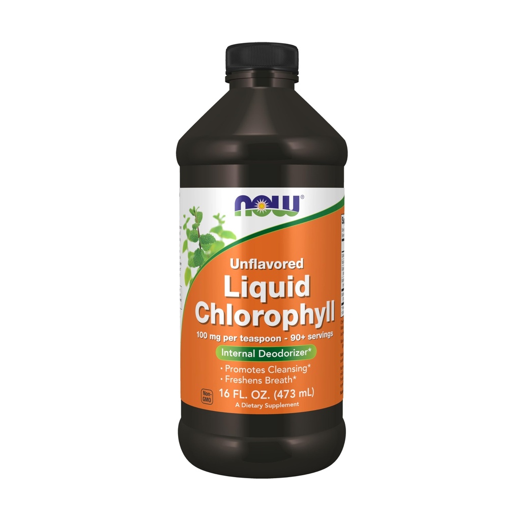 NOW Foods Supplements, Unflavored Chlorophyll Liquid, 100 mg per Teaspoon, 16 m. oz.