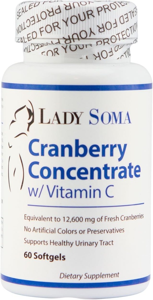 Lady Soma Cranberry UTI försvar med vitamin C - 60 Softgels