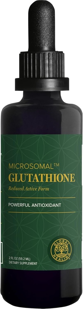 Global Healing Center - Glutatione Supplement - Microsomal L-Glutatione (Reduated) 250mg - Antioksidantti Microsomal Technology on enemmän Biosavable kehon Than Liposomal Kind - 2 Fl Oz