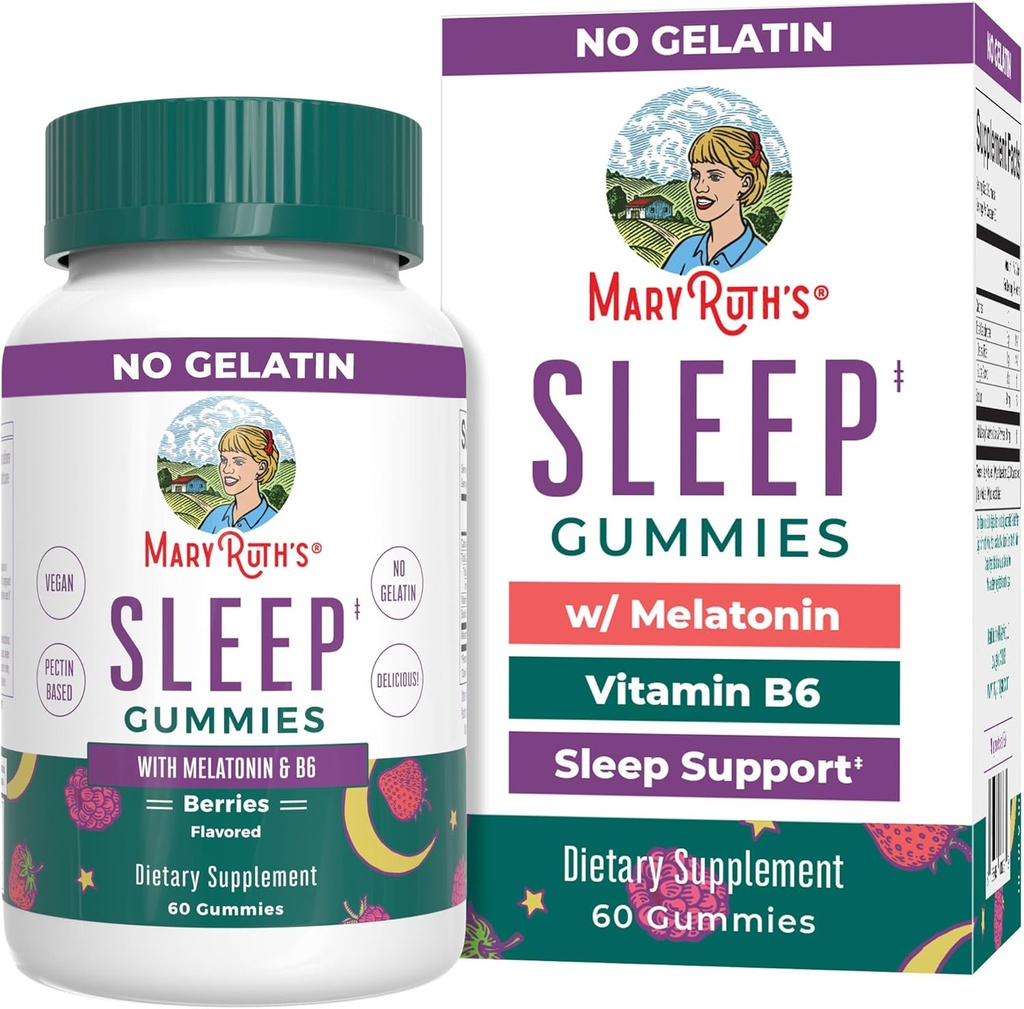 MaryRuth Organics Melatoniini Gummies 5 mg uni Gamies kanssa B6-vitamiinia ... Valmistettu luomuruokosokerilla... Rentoutumis- ja unituki aikuisille...