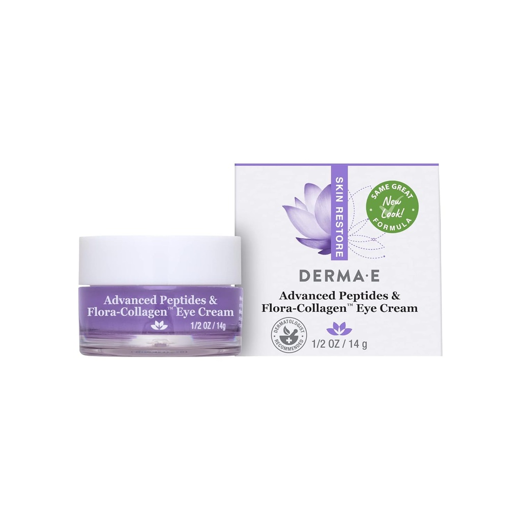 Derma E Advanced Peptides ja Vegan Flora-Collagen Eye Cream ... Double Action Collagen Eye Cream Peptide Complex...