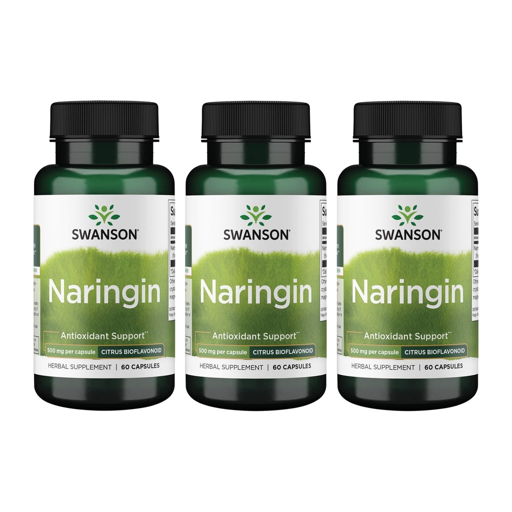 Swanson Naringin 500 Milligrammaa 60 kapselia (3 pakkaus)