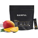 Gainful Hydration Powder Packets, koffeinfritt med Key Electrolytes Magnesium och natrium, energistöd, låg socker, tropisk mango, 21 Sticks