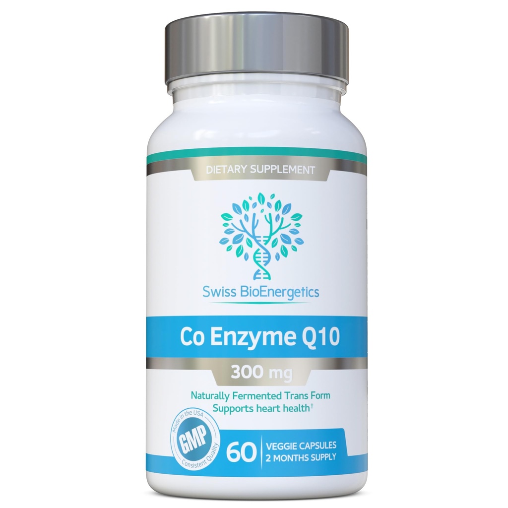 Co Enzyme Q10 Q10 300mg 60 kapslar - Överlägsen naturligt jäst Transform