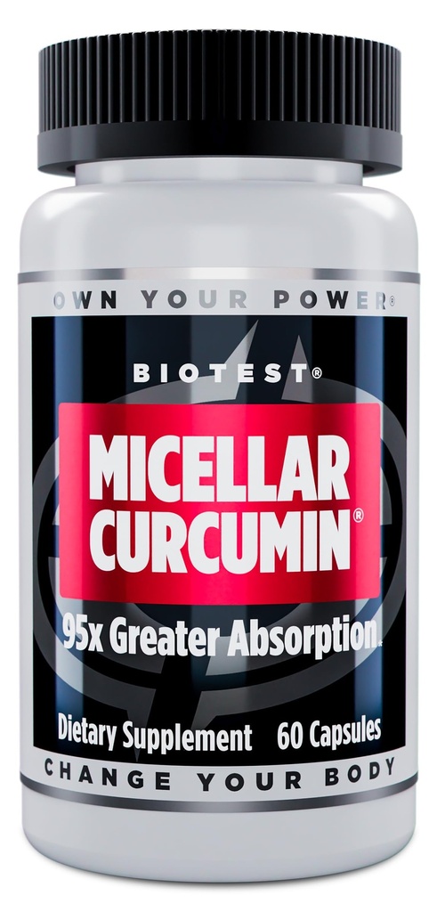 Biotest Micellar Curcumin - 95x Imeytyminen - UCLA keksinyt & patentoitu - 60 kapselia