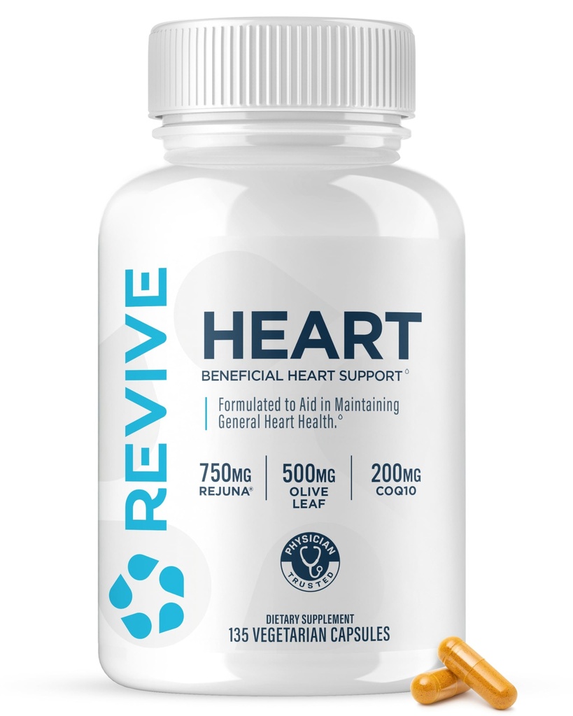 Revive MD Health lisäravinteet, 90 kasviskapselit - CoQ10 täydentää tukee sydämen lihasfunktio - Coenzyme Q10 200mg edistää tervettä virtausta - Vegan-ystävällinen & Gluteeniton