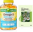 Spring Valley Omega-3 alkaen Fish Oil 2000 mg, Maximum Care, 120 Count + Exclusive VitaMax Vitamin Guide (2 tuotetta)