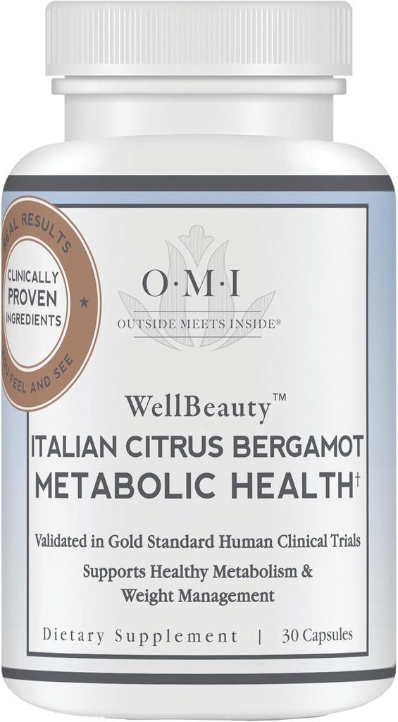 WELLBEAUTY Italian Citrus Bergamot Metabolic Health, Palkinto Winning Cardiologist Kehitetty tukemaan Terve Kolesteroli- ja triglyseriditasoja Jo normaalilla alueella, 7 avain polyfenolit, 30 päivän tarjonta