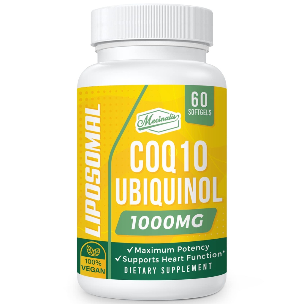 1000 mg Liposomal CoQ10 Softgels ... Parempi imeytyminen CoQ10 Ubikinoli täydentää ... Heart Function & Energy Production...