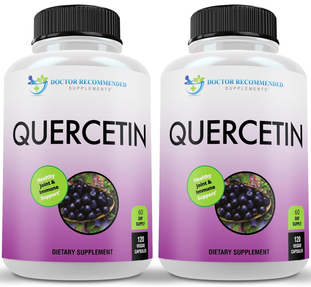 DOCTOR RECOMMENDED SUPPLEMENTS Quercetin 1000mg Per Serving - Vitamin Supplement (Vegan | Non-GMO) (120 Veggie Capsules, Pack 2)