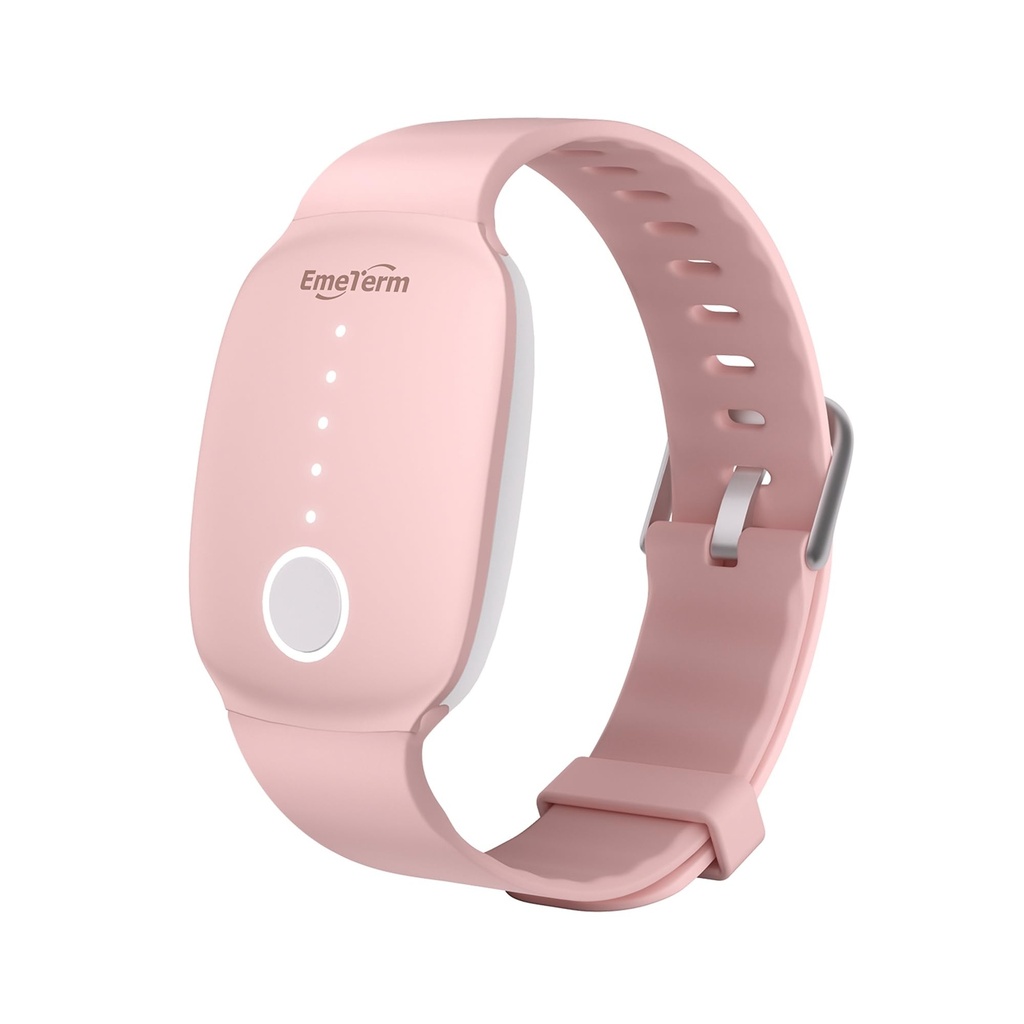 EmeTerm Fashion FDA-Cleared Relieve Nausea Electrode Stimulator Morning Sickness Motion Travel Sickness Vomit Relief Rechargeable No Gel Drug Free Wrist Bands utan biverkningar
