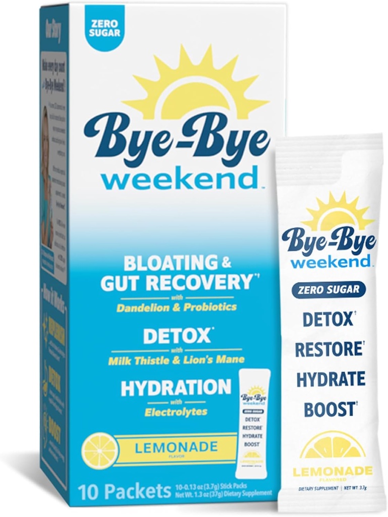 Detox Drink Mix w/Electrolytes - turvotusta, toipumista, väsymystä, aivosumua - Probiootit, Lion...