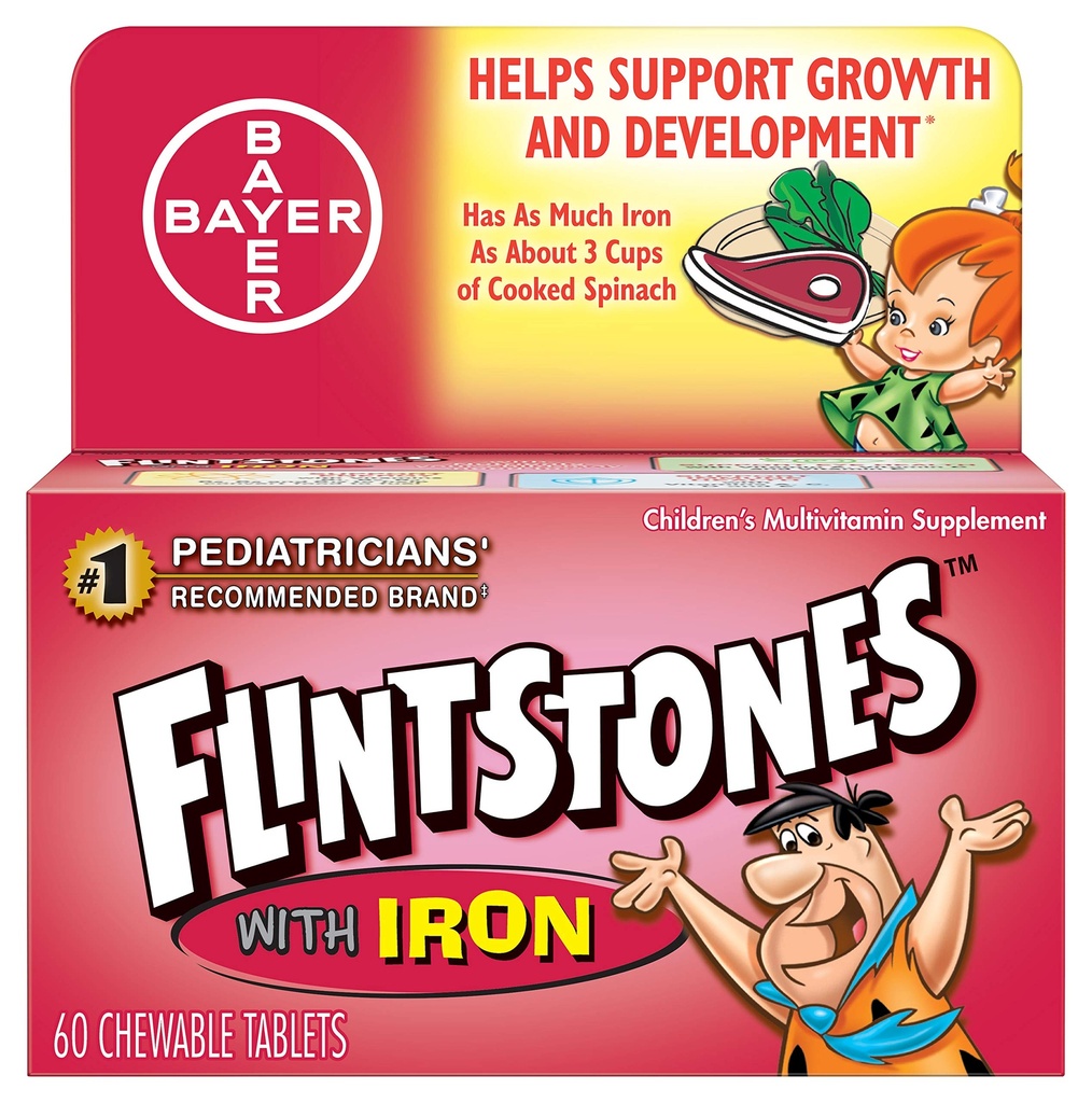 Flintstones? Plus järn tuggbara vitaminer - 60ct