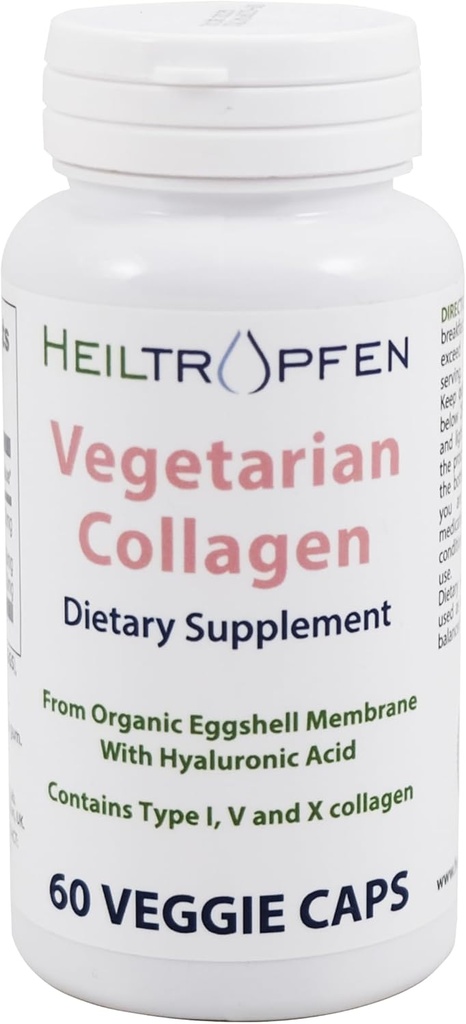 Heiltropfen Collagen Kasvissyöjän myssyt Organic Eggshell Membraani tyyppi 1, 5 ja 10 Kollageeni . Hyaluronihappo 60 kapselia