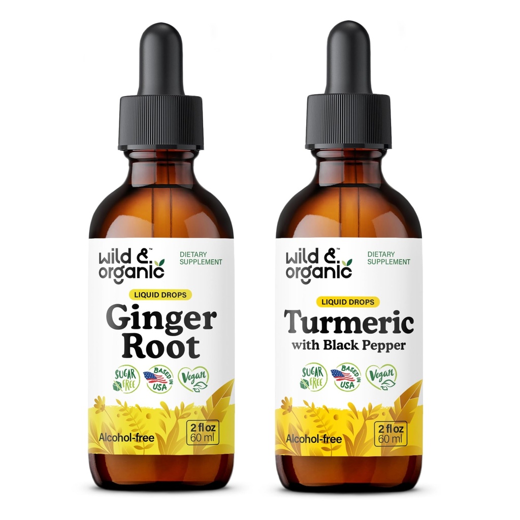 Inkivääri root Tincture 2 fl oz & Turmeric Tincture 2 fl oz