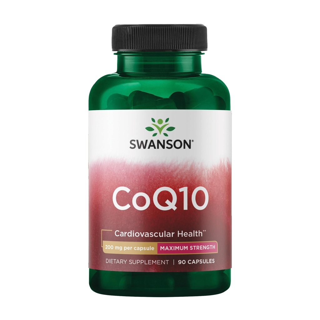 Swanson CoQ10 Kardiovaskulaari- ja soluenergia Supplement sydän-terveys-tietoinen aikuiset etsivät antioksidantti tukea - 200 mg (90 vegan kapselit)