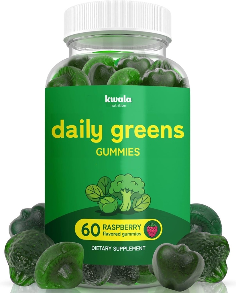 Daily Super Greens Gummies to Boost Energy ... Moringa, Spirulina, Klorella, Kasvikset ja enemmän... Sisältää 8 Blends ... Naisten ja miesten vegaanin, ei-GMO-lisäosan 60 Count