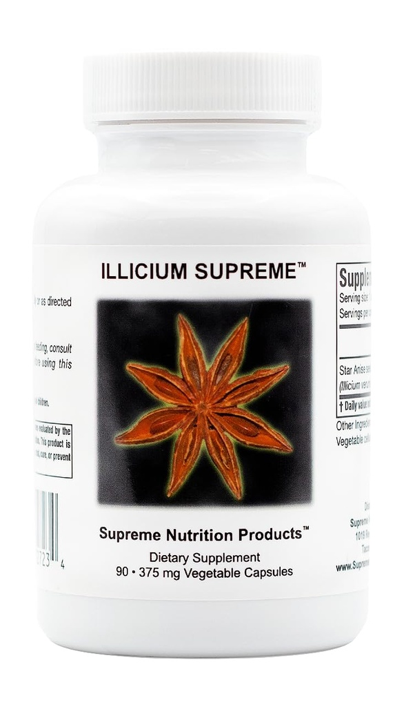 Supreme Nutrition Illicium, 90 Pure Star Anise Kasvissyöjäkapselia