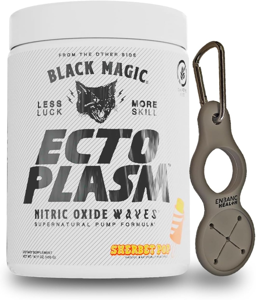 Musta Magic Ecto Plasm - Sherbet Pop - Käsintehty Pumpu Igniter, lisääntynyt nesteytys & Verisuonisuus (400g, 20 Scoops) Enbanc Health Keychain