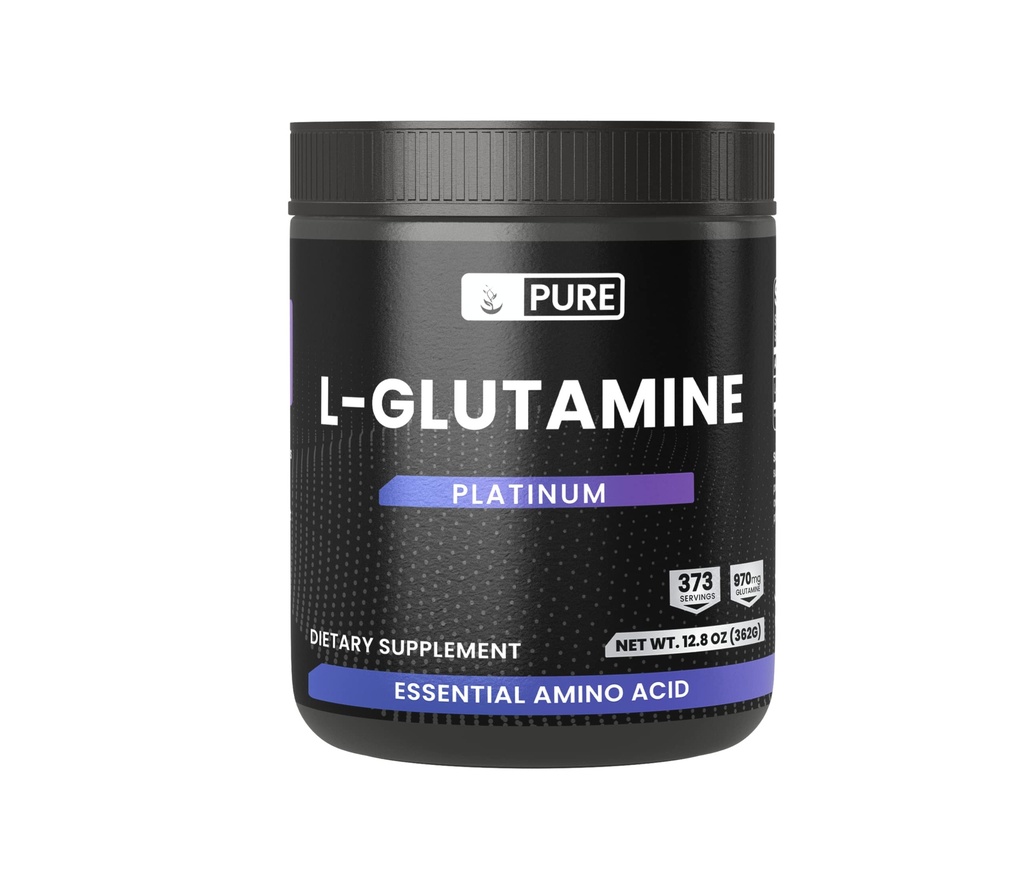 Puhdasta alkuperäisiä ainesosia L-glutamiinijauhe, (12 oz), luonnon Aminohappo, mauton, aina puhdas