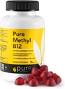 Metyyli B12-vitamiini Gummies - Vegaani B12-vitamiini Metyylicobalamiini Gummies aikuisille & lapsille - purukumi B-12 gummy for Energy & Herme Function 