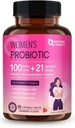 NATURAL TARGET Probiootit naisille Dgestive Health 100 miljardia PMY:tä, Naisten Probiootti Gut Health & Immuuni tuki, ihonhoito, karpalo & D-mannoosi, 90 purutabletit (45 päivän toimitus)