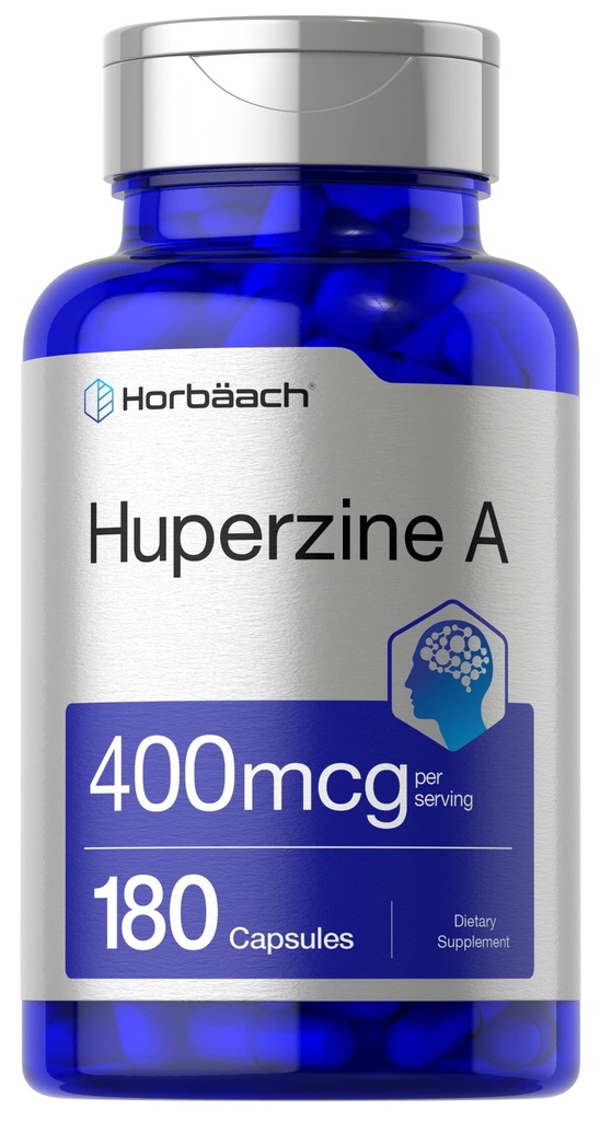 Horbäach Huperzine A 400mcg | 180 kapslar | Non-GMO, Gluten Free Supplement