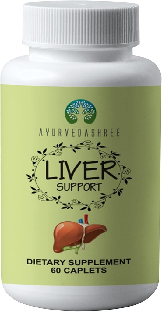 Maksa tuki Herbal Ayurvedic täydentää, tukee terve maksa, sekoitus 13 Tehokas Yrtit, Vegan, Gluteeniton, 60 Caplets