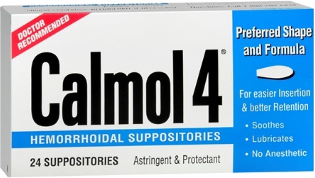 Calmol 4 Peräpukamat Suppositories 24 Kukin (Pakki 3)