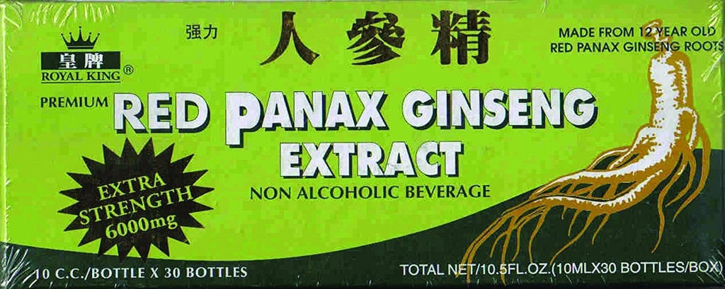 Royal King Red Panax Ginseng Extract 6000mg 10c.c. / pullo X 30 (pakkaus 4)