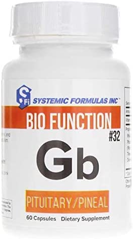 Systeemiset kaavat #32 Bio Function Gb Pituitary/Pineal 60 kapselia. Tukee mielen selvyyttä ja keskittymistä ja normaalia circadian Rhythms.