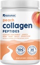 NativePath Collagen Peptides - Hydrolysoitu tyyppi 1 & 3 Collagen. Keto & Paleo Grass-Fed proteiinijauhe hiuksille, iholle, kynsille, luut, nivelet, digestio ja enemmän - Ei gluteenia tai meijeri (persikka, 226 g)