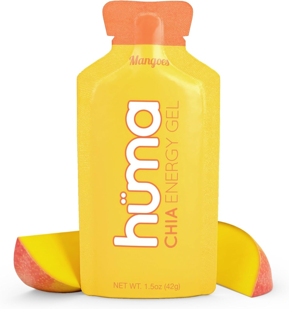 Huma Chia Energy Gel, Mangot, 12 geeliä - Premier Sports Nutrition for Endurance Exercise