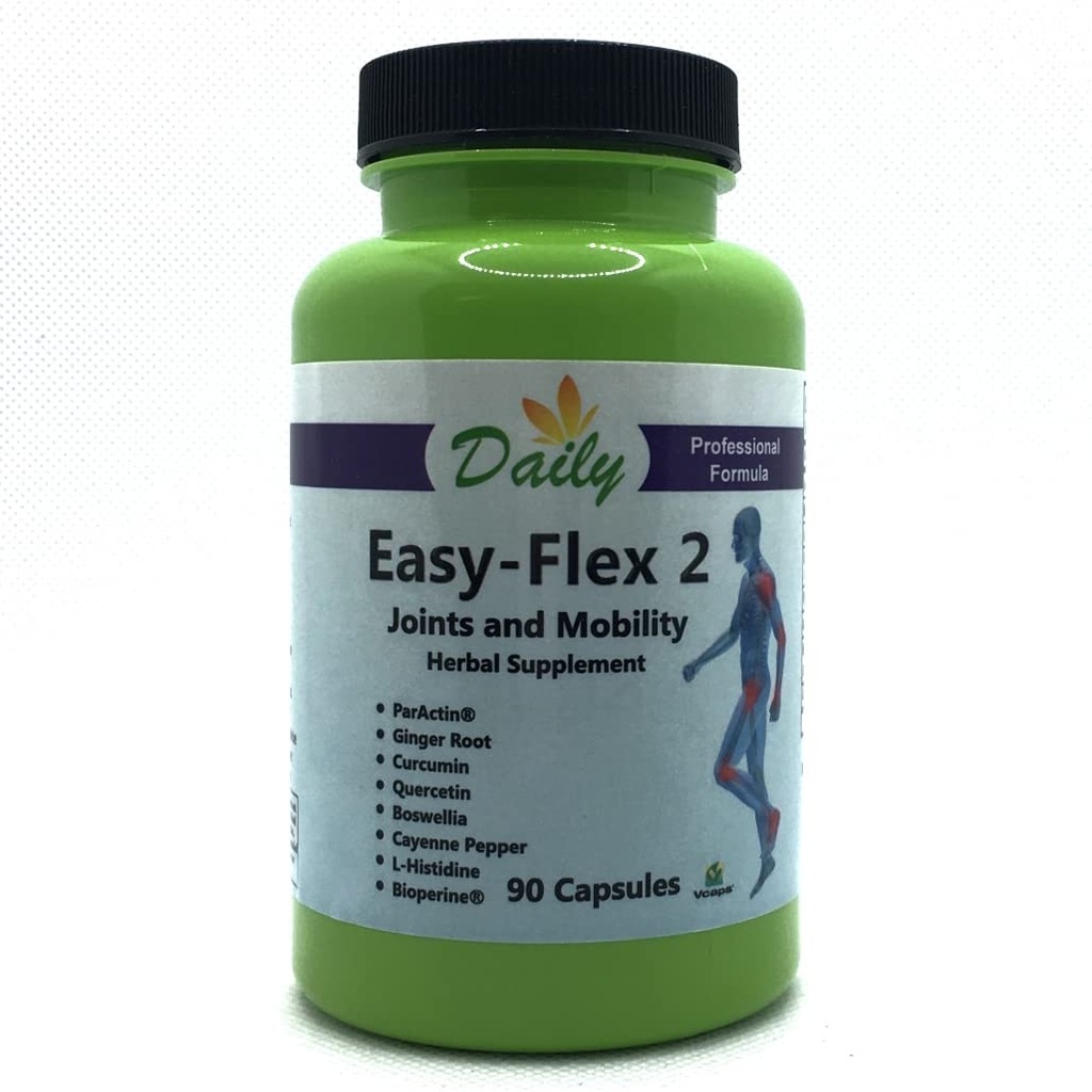 Daily Manufacturing Easy-Flex 2TM (Andrographis Paniculata, Boswellia Extract, L-Histidine, Curcumin (Turmeric), Quercetin, Black Pepper Extract, Ginger Root Powder & Cayenne Pepper)
